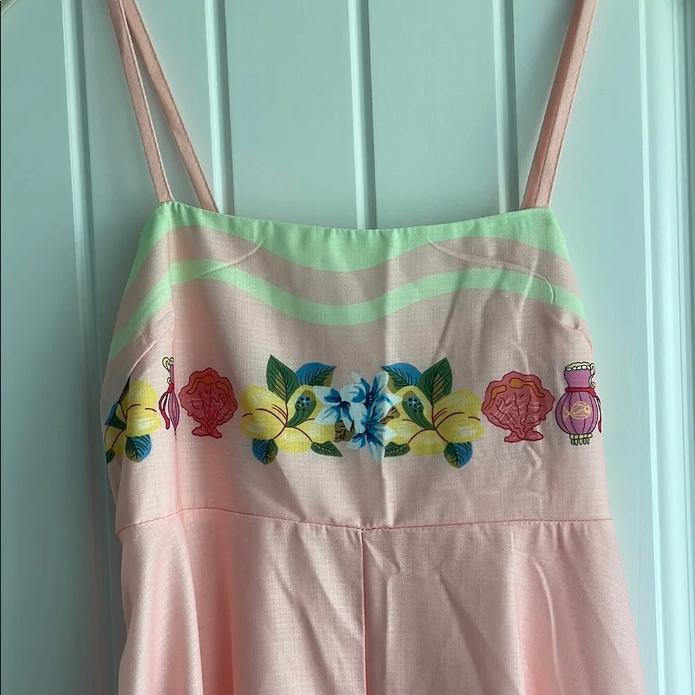 Women's Pink Tropical Maxi Dress - Picture 2 of 7